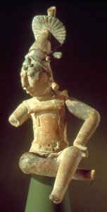 Mayan seated priest, Isle of Jaina by Mayan
